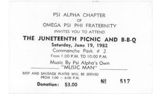 Juneteenth Picnic Flyer 1982