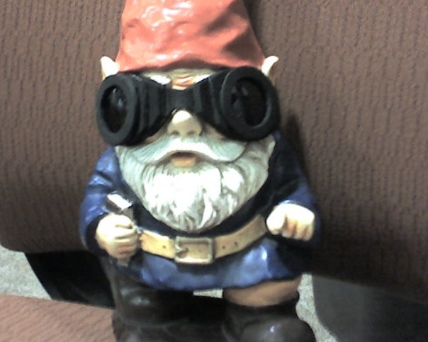 library gnome as Riddick