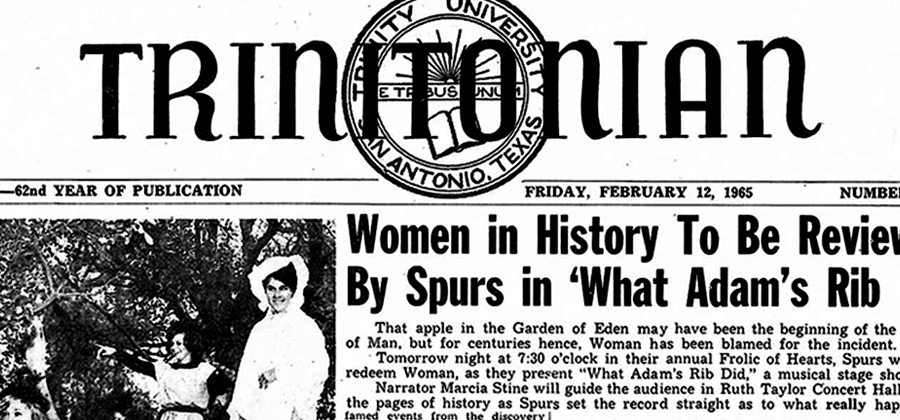 Detail from a Trinitonian newspaper front page
